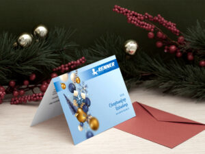 New Year's cards in corporate style